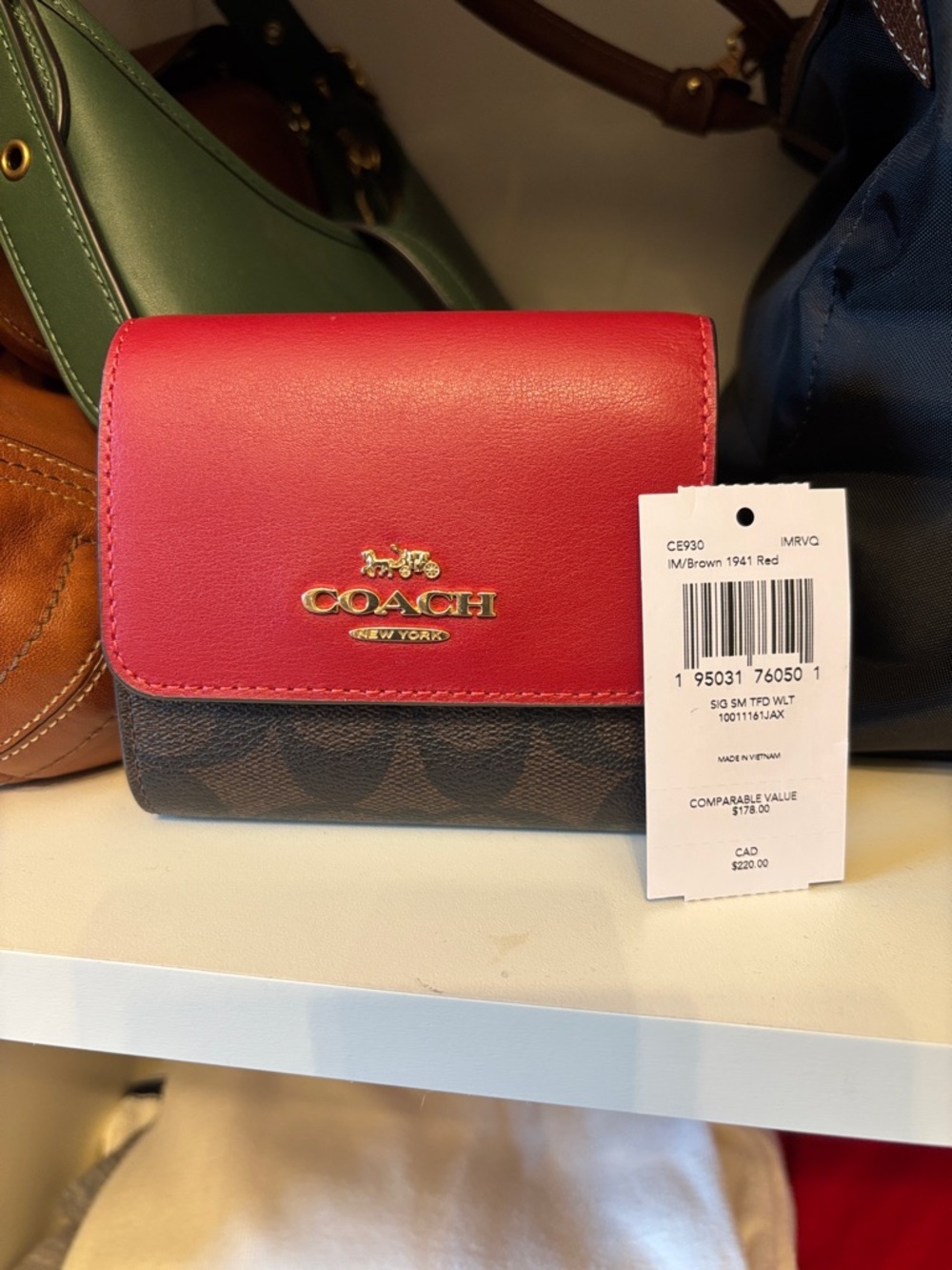 Coach snap wallet